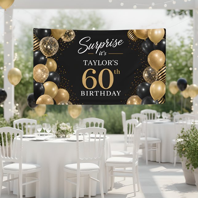 Lona Globos de Oro Negro Cumpleaños 60 (Subido por el creador)