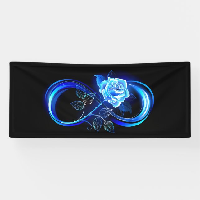 Lona Glowing infinity with blue rose (Horizontal)