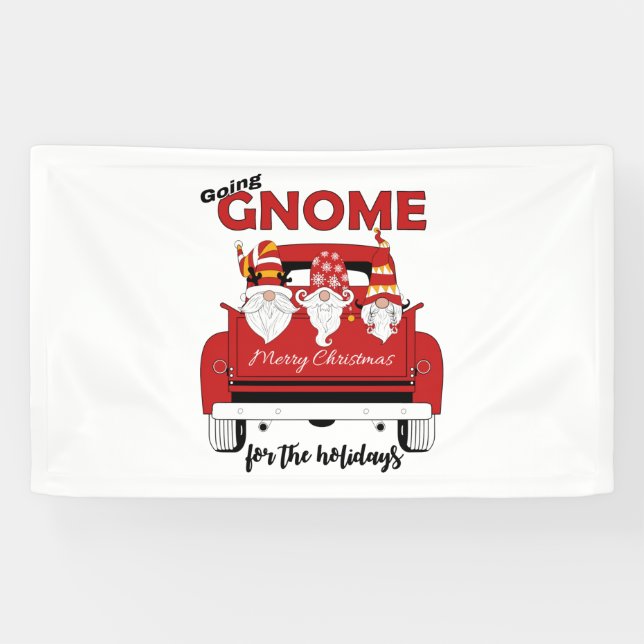 Lona Gnome Para Los Navidades De Vacaciones (Horizontal)