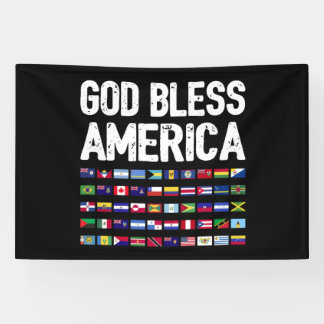 Lona God Bless America All Countries Latino Pride I