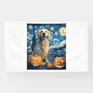 Lona Golden Retriever Calabaza Noche Estrellada Perro M