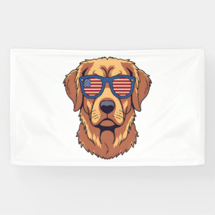 Lona Golden Retriever Divertido - Arte Gráfico para Ama