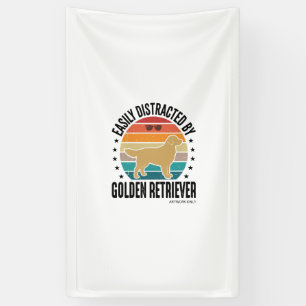 Lona Golden Retriever Fácilmente Distraído Perro Vintag