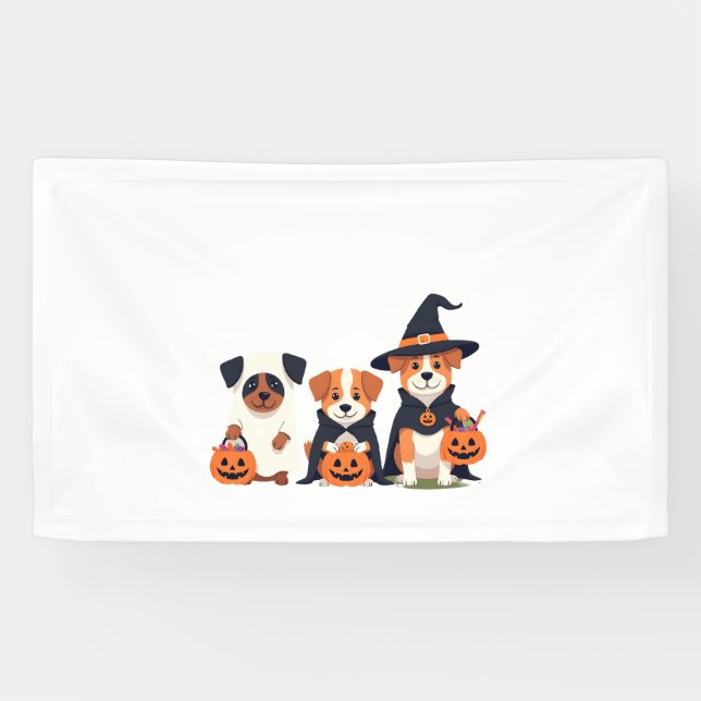 Lona Golden Retriever Ghost Halloween Trick Or Treat Do (Horizontal)