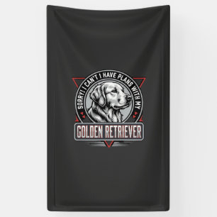 Lona Golden Retriever Planea Diseño de Insignia de Perr