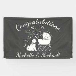 Lona Goldendoodle Dog Baby Shower sin género