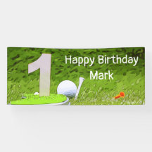 Golf 1 cumpleaños golfista de un año con número
