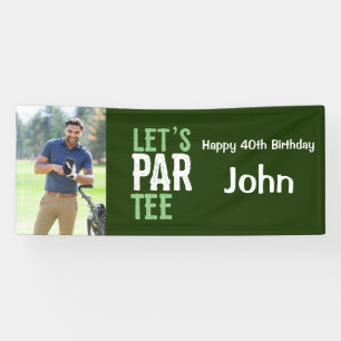 Lona Golf cumpleaños 40 regalo para golfista crea tu pr