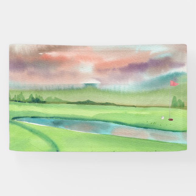 Lona Golf en acuarela (Horizontal)