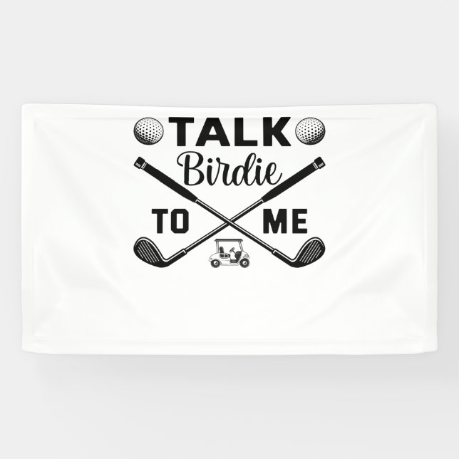 Lona Golf Talk Birdie to Me Divertido (Horizontal)