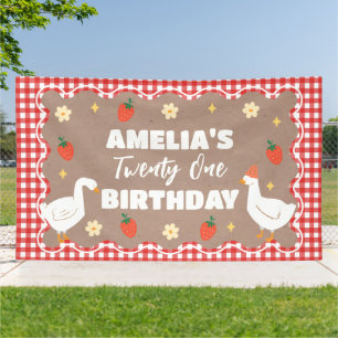 Lona Goose craft Birthday party banner