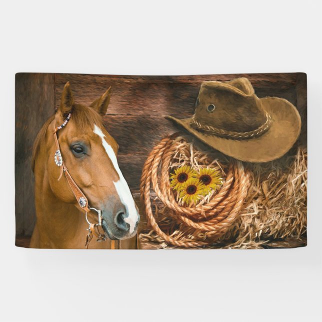 Lona Gorra Lasso Sunflowers de Cowboy Occidental (Horizontal)