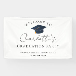 Lona Gorrito de Graduación de Clase 2026 Minimalista Mo