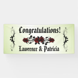 Lona Gótico Rojo Rosa Verde