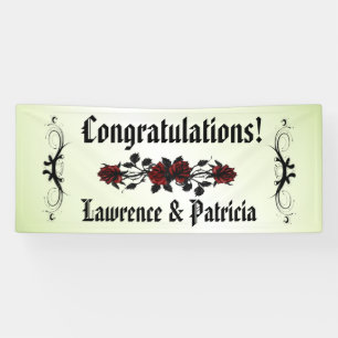 Lona Gótico Rojo Rosa Verde