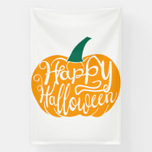 Lona Grabación feliz de Halloween con calabaza tallada