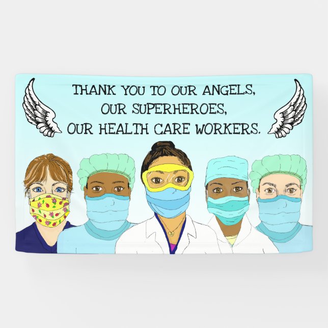 Lona Gracias a nuestros trabajadores de la salud (Horizontal)