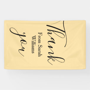 Lona Gracias de agregar nombre amarillo Pastel boho bod