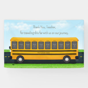 Lona Gracias Personalizado de Autobús Escolar 10 Fotogr