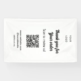 Lona Gracias por escanear el pedido Logo de reseña de n