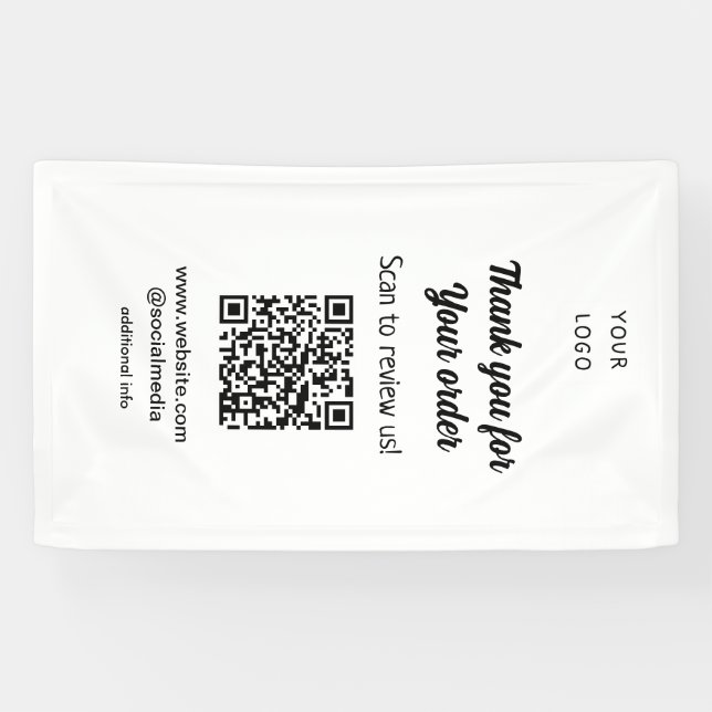 Lona Gracias por escanear el pedido Revisa nuestro logo (Horizontal)