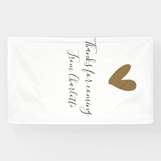 Lona gracias por venir agregar nombre mensaje de texto  (Horizontal)