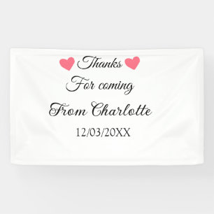 Lona gracias por venir agregar nombre mensaje de texto 