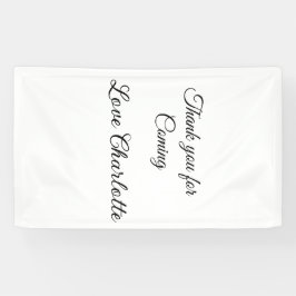 Lona gracias por venir mensaje de texto nombre 