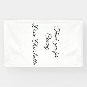 Lona gracias por venir mensaje de texto nombre 