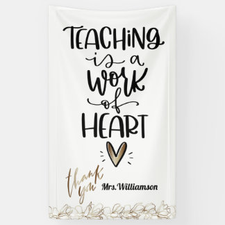 Lona Gracias profesor, enseñar es un trabajo de corazón