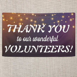 Lona Gracias voluntarios luces de cuerda festivas Banne