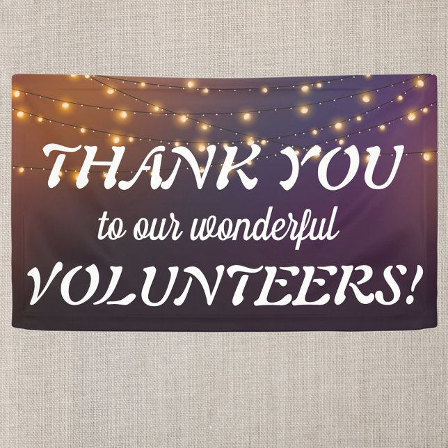 Lona Gracias voluntarios luces de cuerda festivas Banne (Subido por el creador)