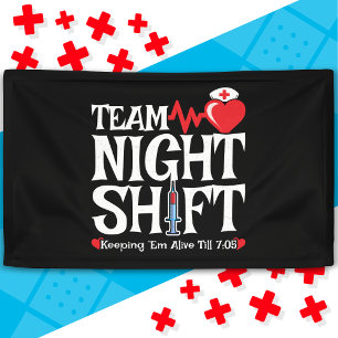 Lona Gracioso 7:05 Team Night Shift Apreciación de enfe