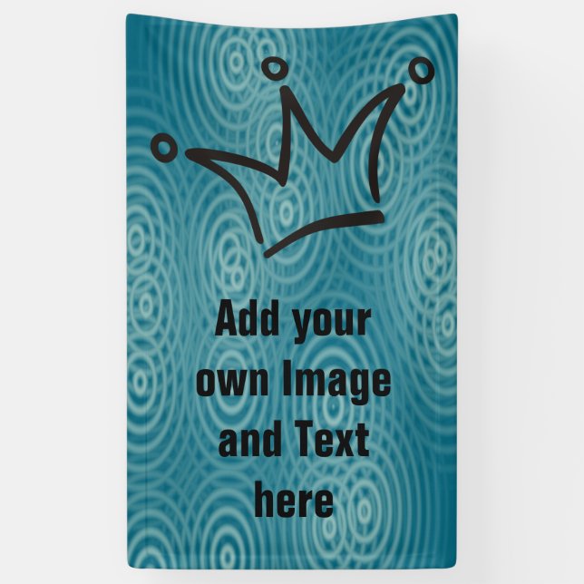 Lona Gracioso Crown black + tu trasero. y texto (Vertical)