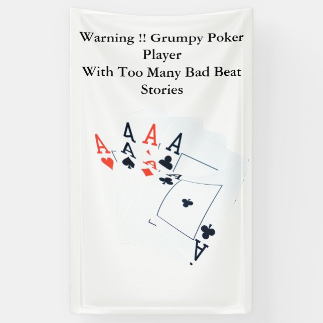 Lona Gracioso Poker Bad Beory, Banner de pared (Vertical)