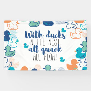 Lona Graciosos Ducks y diseño de citas de Quack Flos Pu