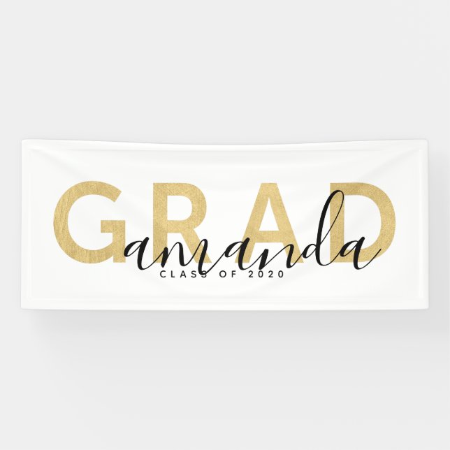 Lona Grad Script Name Personalized Modern Graduation (Horizontal)