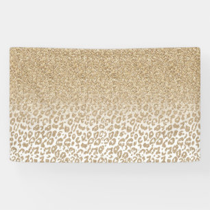 Lona Gradiente de impresión de leopardo y Purpurina de 