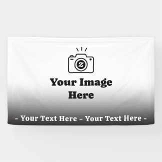 Lona Gradiente de texto e imagen personalizados