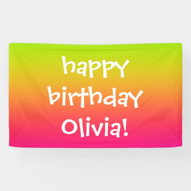 Lona Gradiente Tutti Frutti Personalizado (Horizontal)