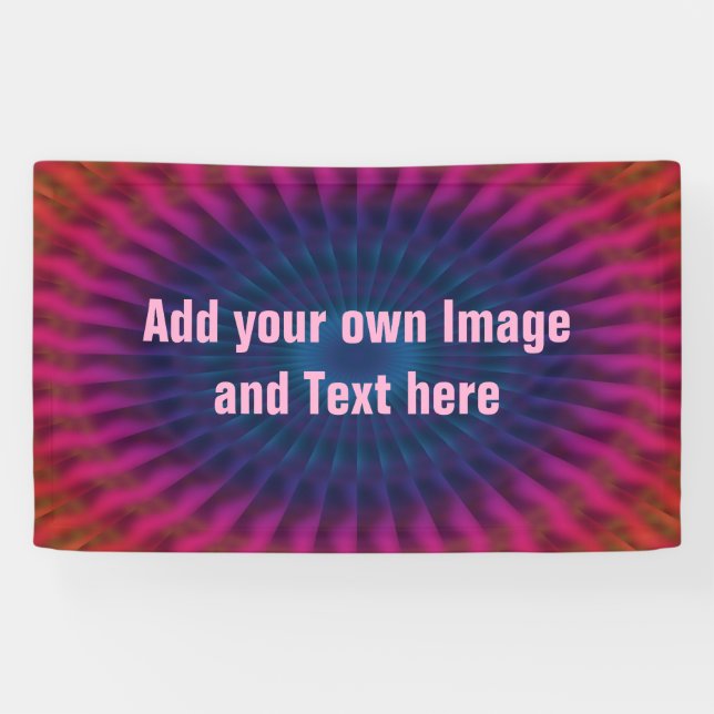 Lona Gradientes de rayas - rojo rosa azul + tus ideas (Horizontal)