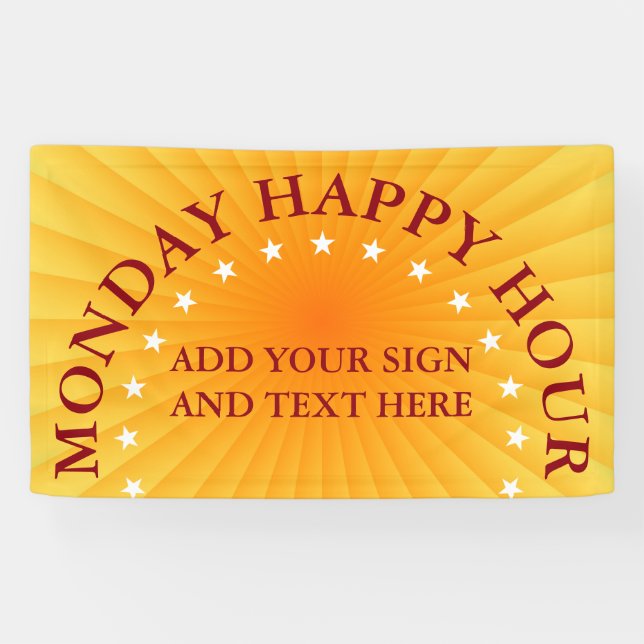 Lona Gradientes radiales - amarillo naranja + tus ideas (Horizontal)