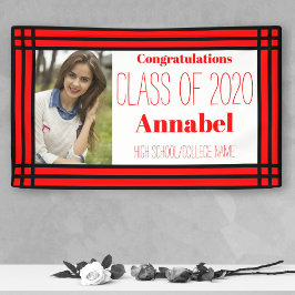 Lona Grado geométrico de una fotografía rojo y negro