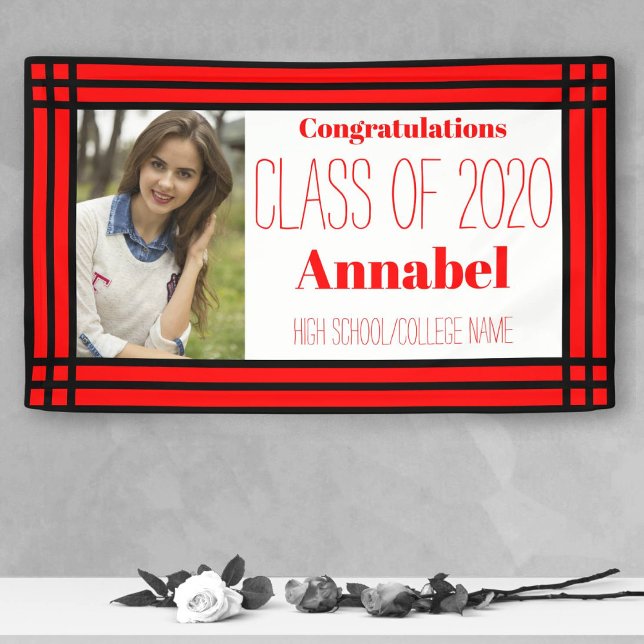 Lona Grado geométrico de una fotografía rojo y negro (Subido por el creador)