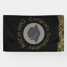 Lona Grados de felicitación Clase de 20xx Faux Confetti