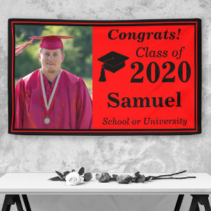 Lona Graduación 2020 de Red Black Photo Class