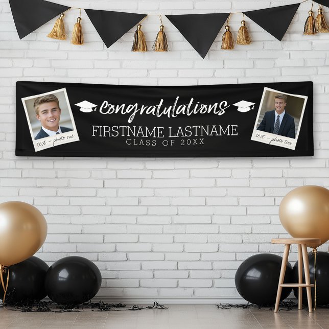 Lona Graduación 2 Foto: graduado de felicitaciones (Custom Graduation Banner)