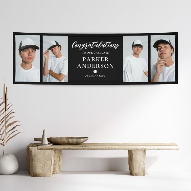 Lona Graduación 4 Felicitaciones por Collage de fotos (Subido por el creador)