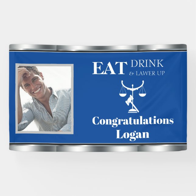 Lona Graduación, Abogado Escalas de Justicia (Horizontal)