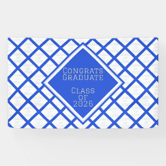 Lona Graduación Azul y Blanco | Estandarte 2026